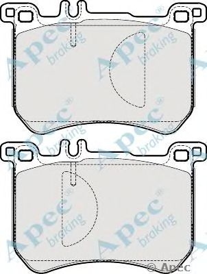 APEC BRAKING pad1938 -  Комплект тормозных колодок, дисковый тормоз